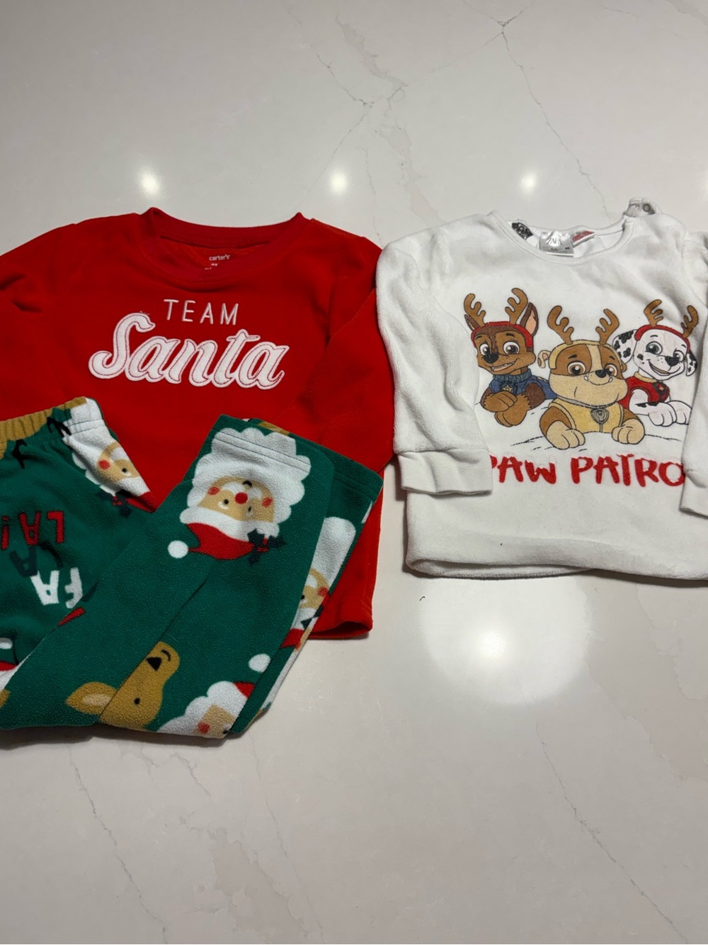 Carter and paw patrol Christmas Kids Pajama Set